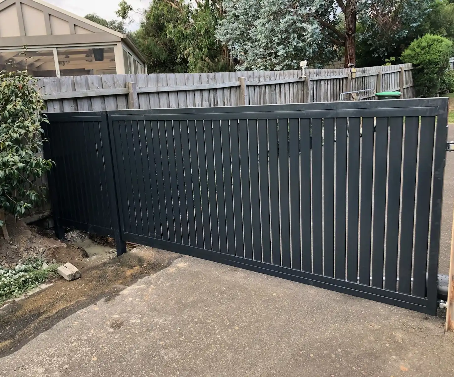 Residential driveway gate installation completed by Eagledale Gate Services in Indianapolis